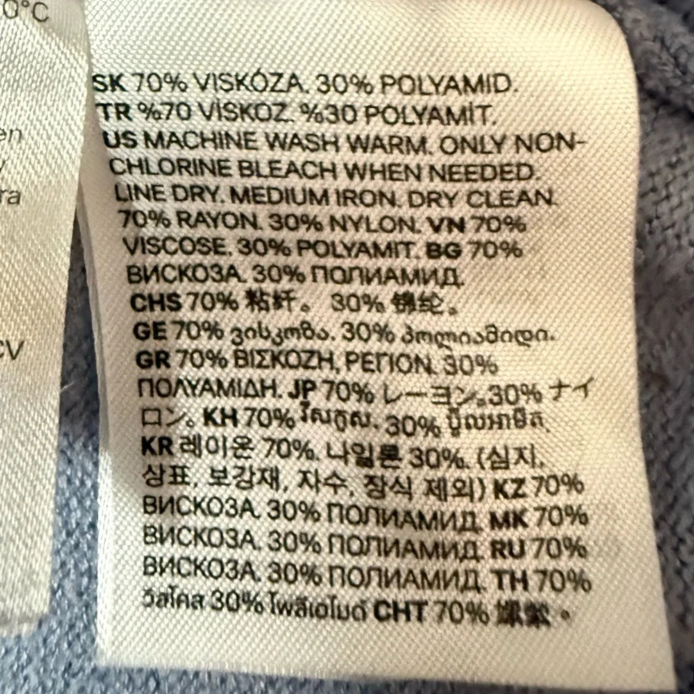 H&M Fine Knit Cardigan Light Dusty Blue Soft Viscose Blend Size S - Picture 11 of 16